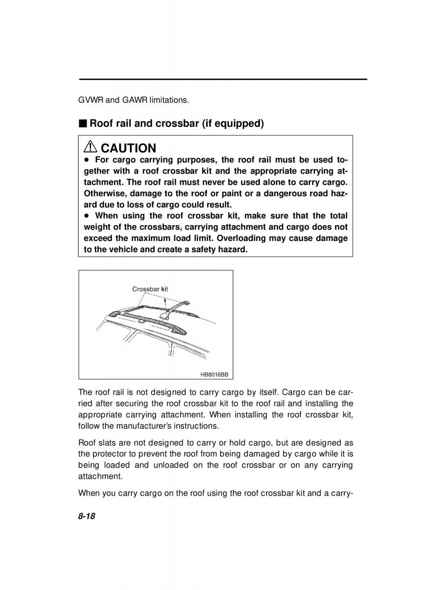 Subaru Outback Legacy owners manual / page 284