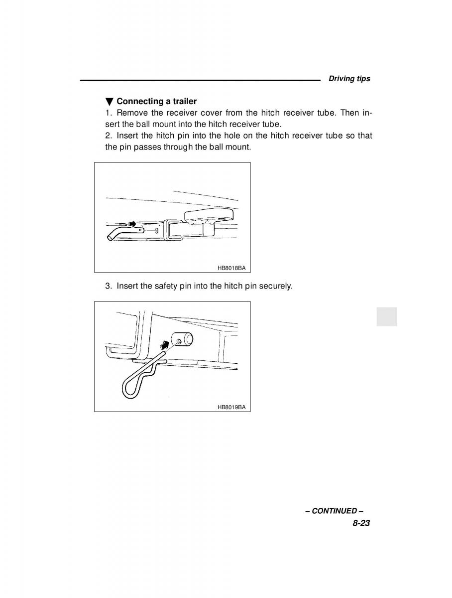 Subaru Outback Legacy owners manual / page 289
