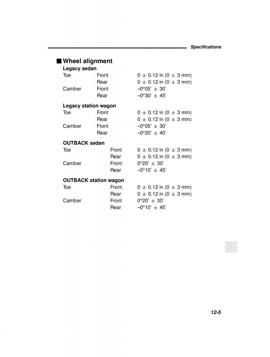 manual  Subaru Outback Legacy owners manual / page 403