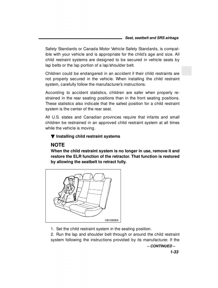 Subaru Outback Legacy owners manual / page 53