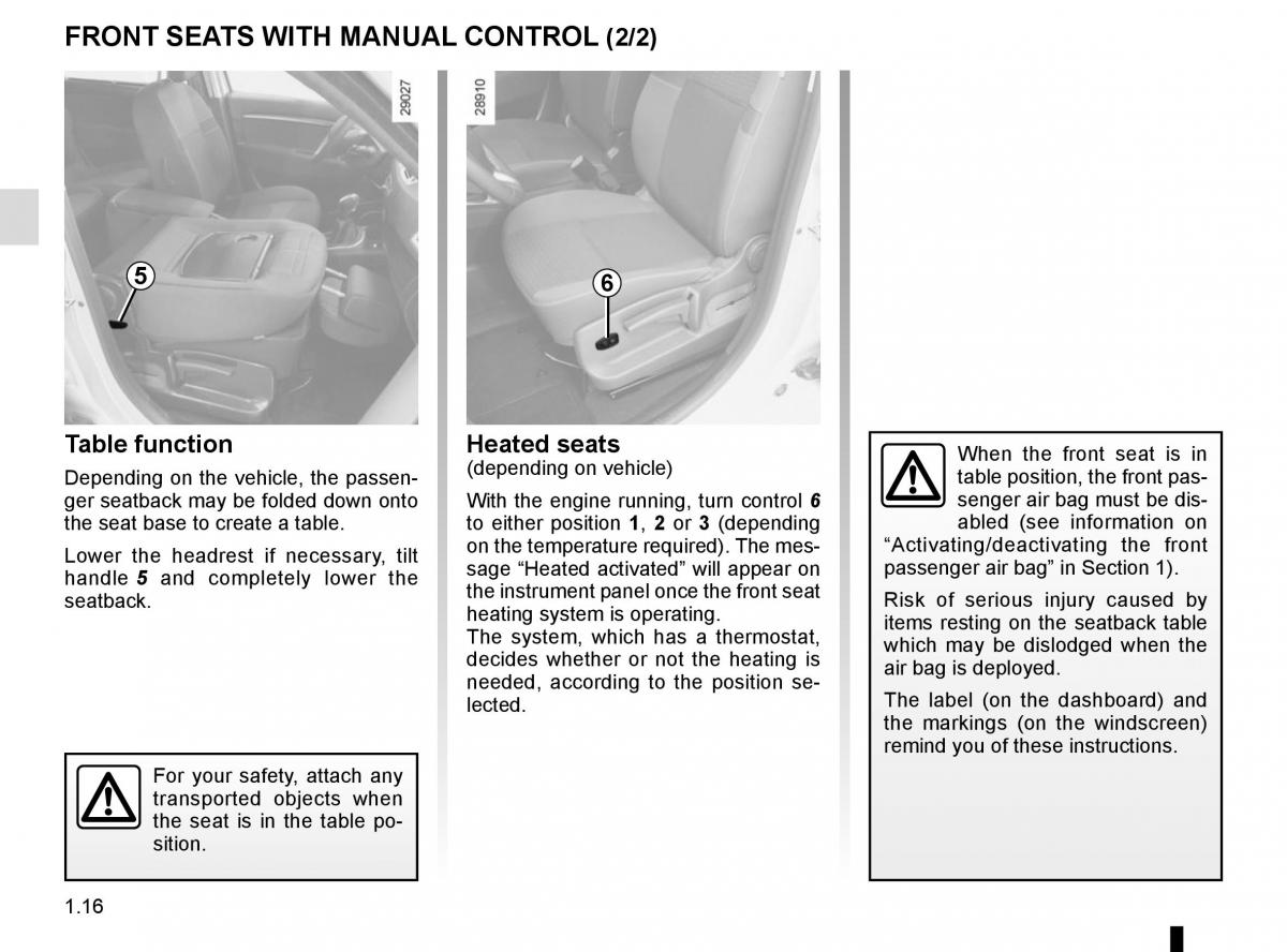 Renault Scenic III 3 owners manual / page 22