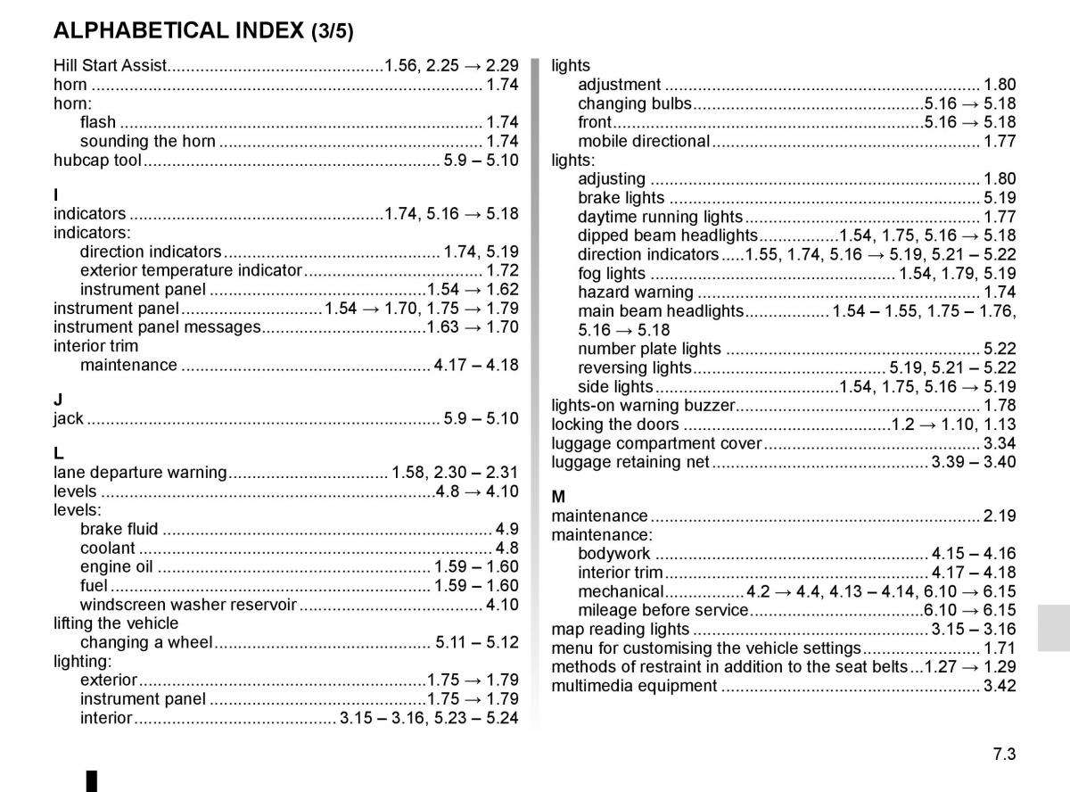 Renault Scenic III 3 owners manual / page 265