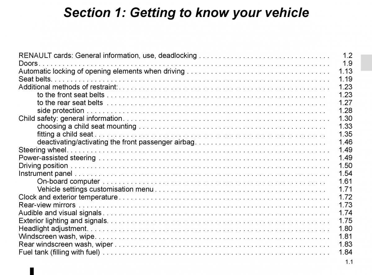 Renault Scenic III 3 owners manual / page 7