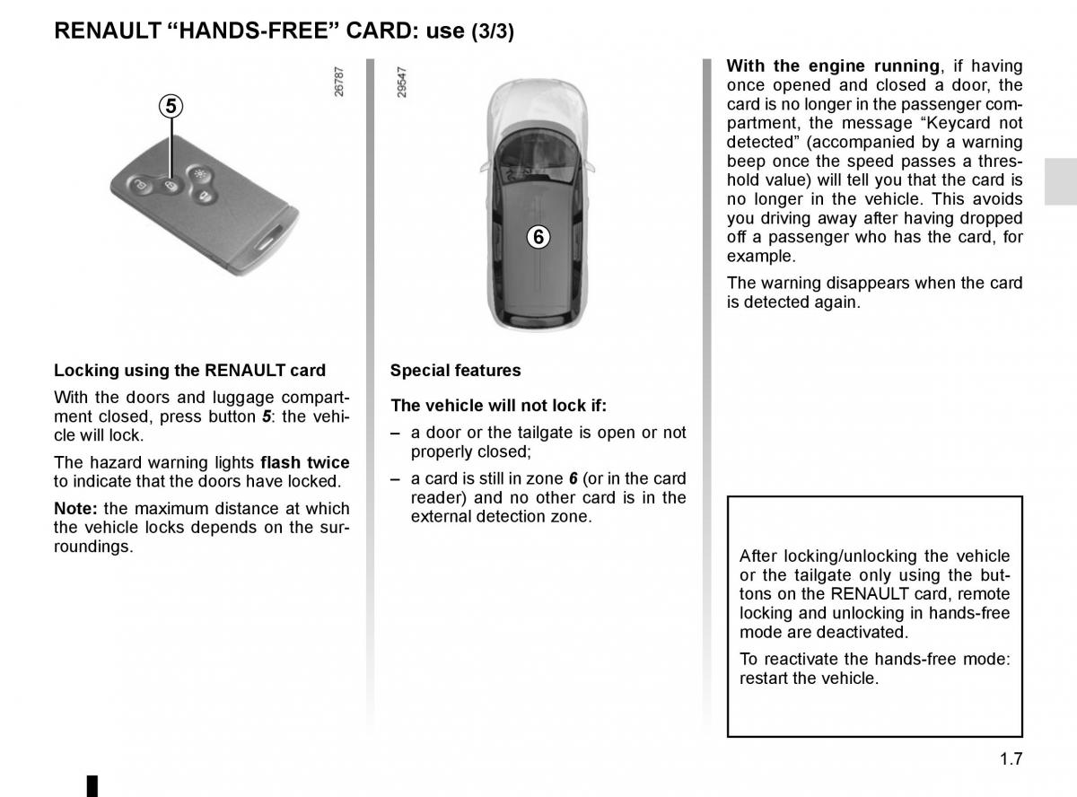 Renault Scenic III 3 owners manual / page 13