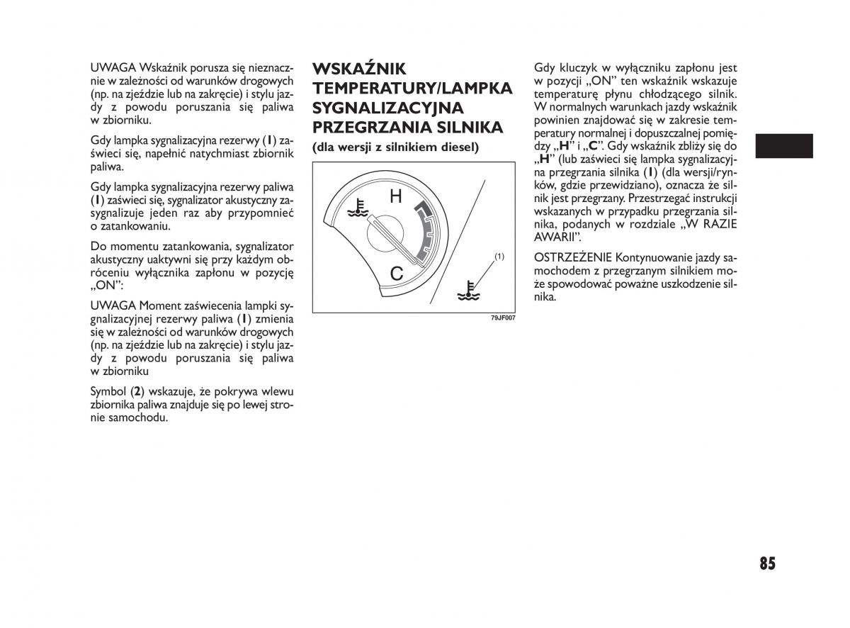 Fiat Sedici instrukcja obslugi / page 89