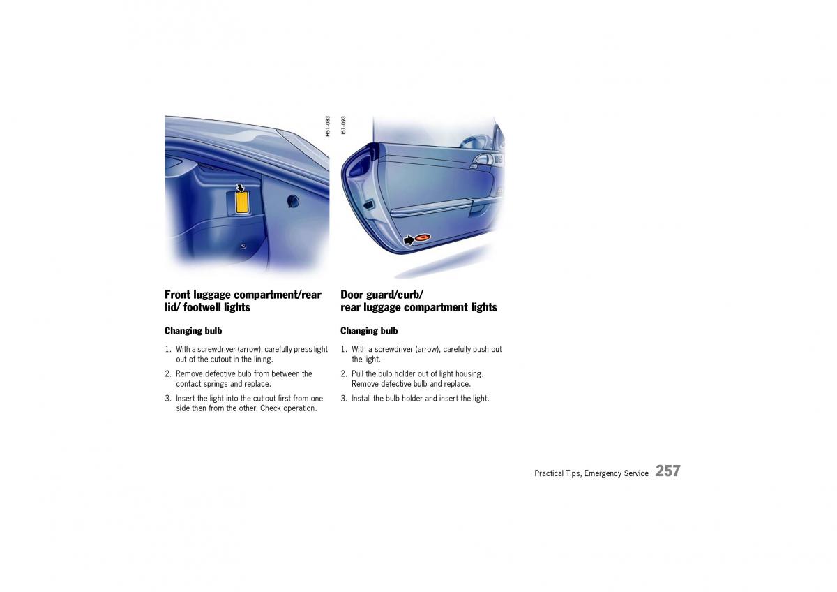 manual  Porsche Cayman owners manual / page 257
