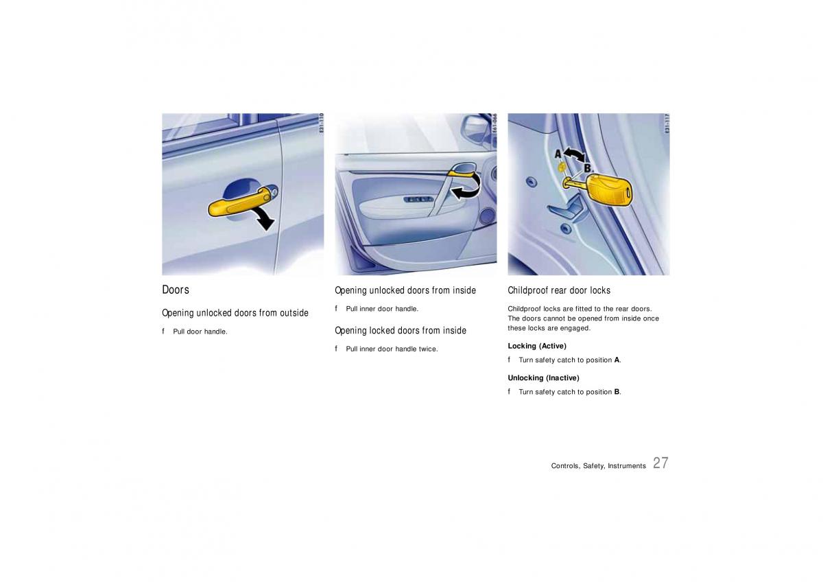Porsche Cayenne S owners manual / page 27
