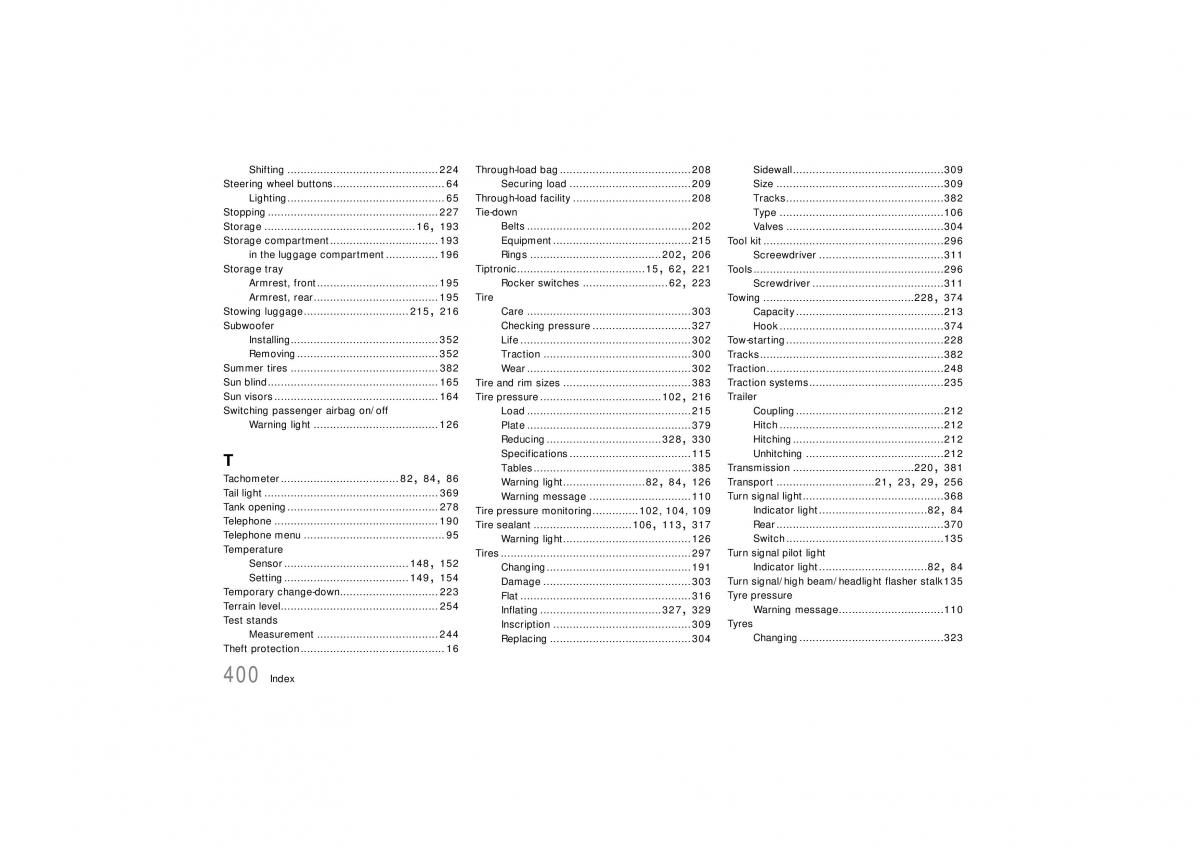 Porsche Cayenne S owners manual / page 400