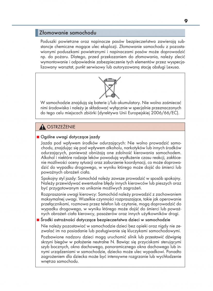 manual  Lexus RX 200t IV 4 instrukcja / page 9