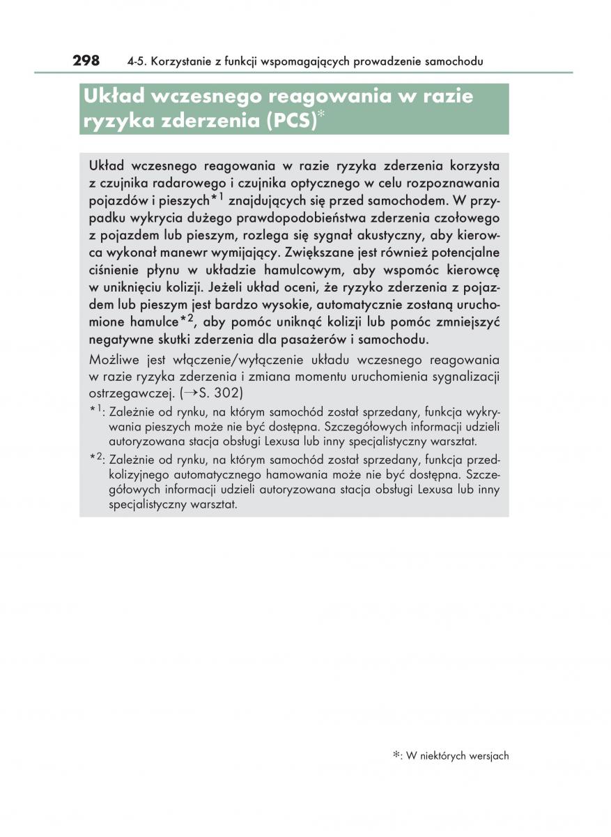 Lexus RX 200t IV 4 instrukcja obslugi / page 298