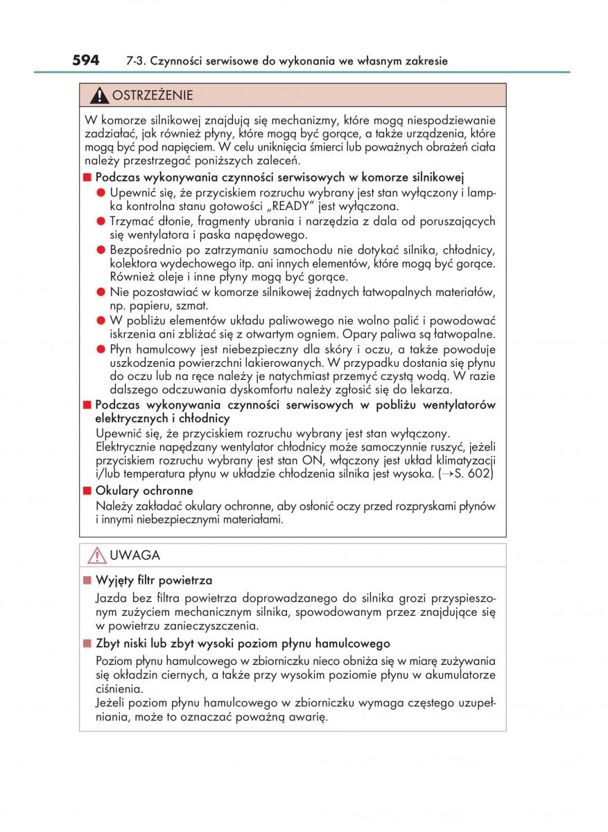 Lexus RX 450h IV 4 instrukcja obslugi / page 594