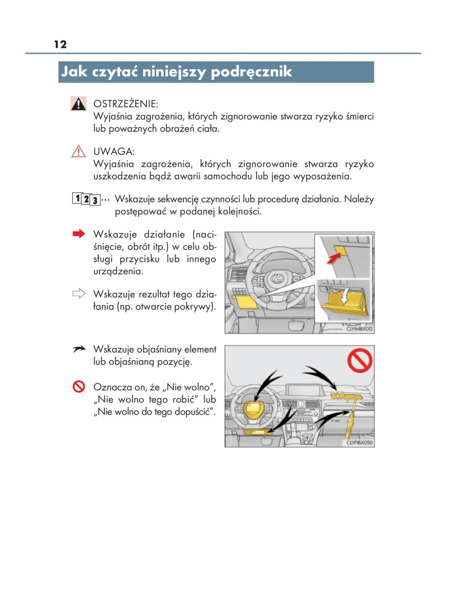 manual  Lexus RX 450h IV 4 instrukcja / page 12