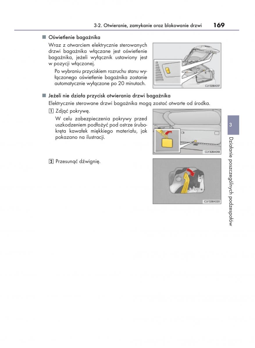 Lexus RX 450h IV 4 instrukcja obslugi / page 169