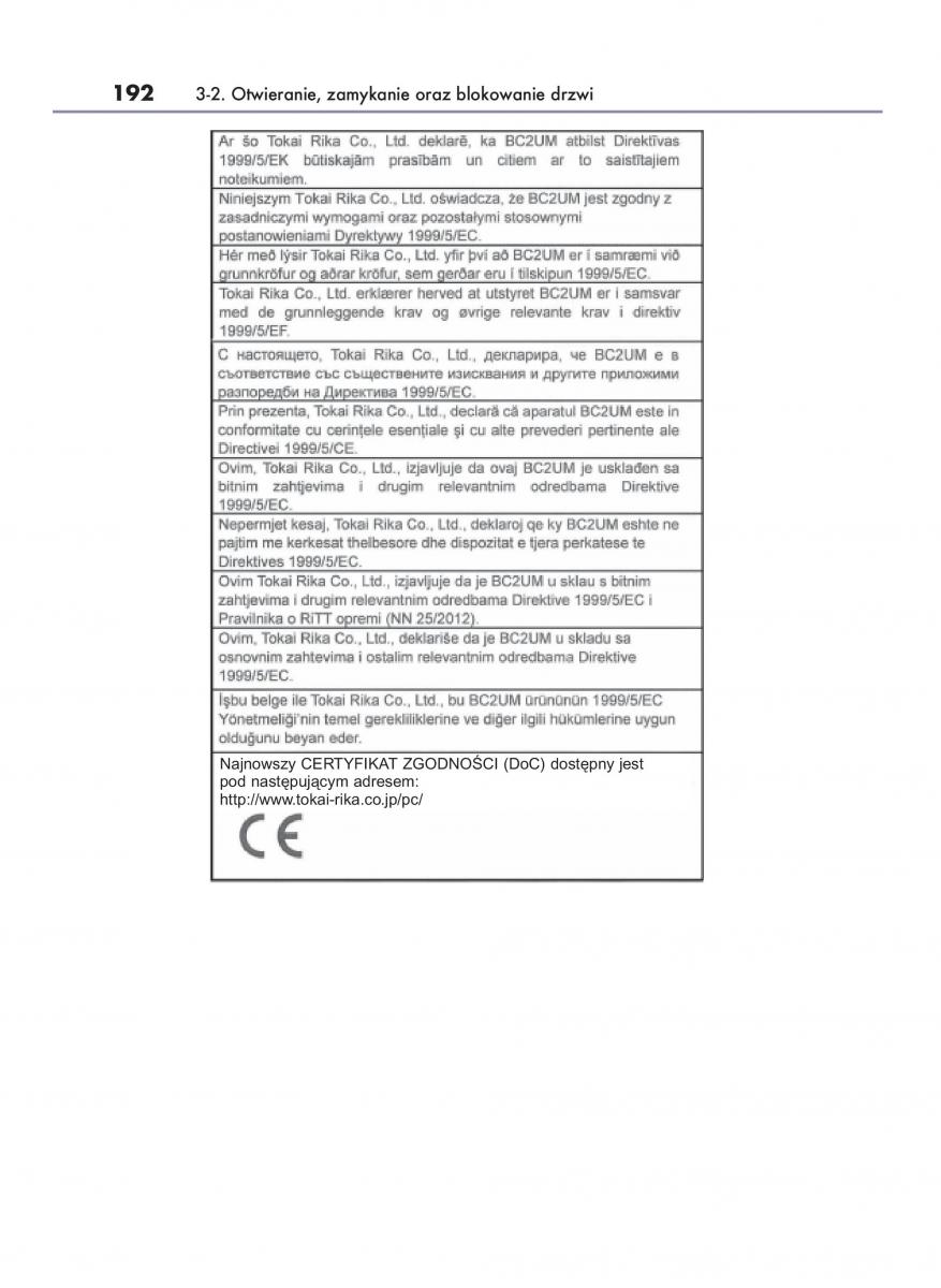 Lexus RX 450h IV 4 instrukcja obslugi / page 192
