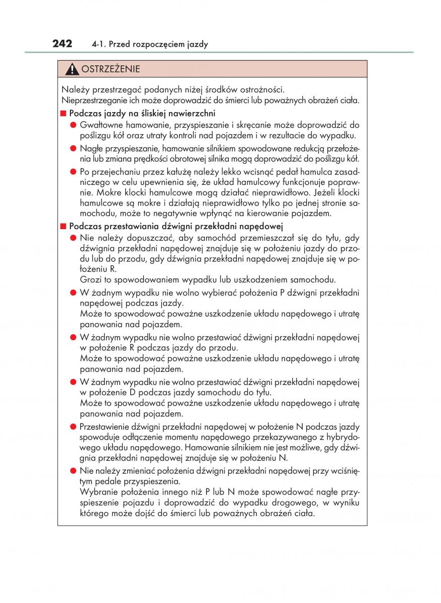 Lexus RX 450h IV 4 instrukcja obslugi / page 242