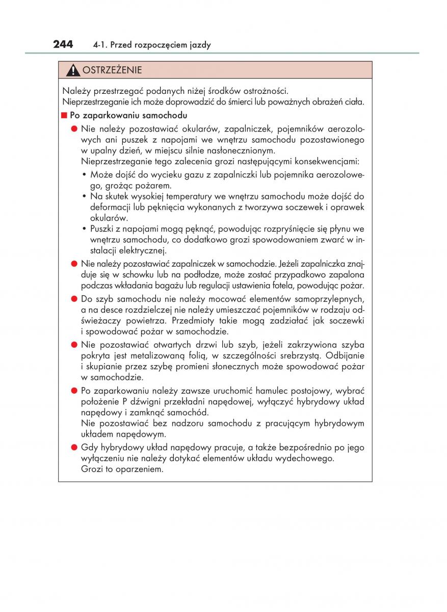 Lexus RX 450h IV 4 instrukcja obslugi / page 244