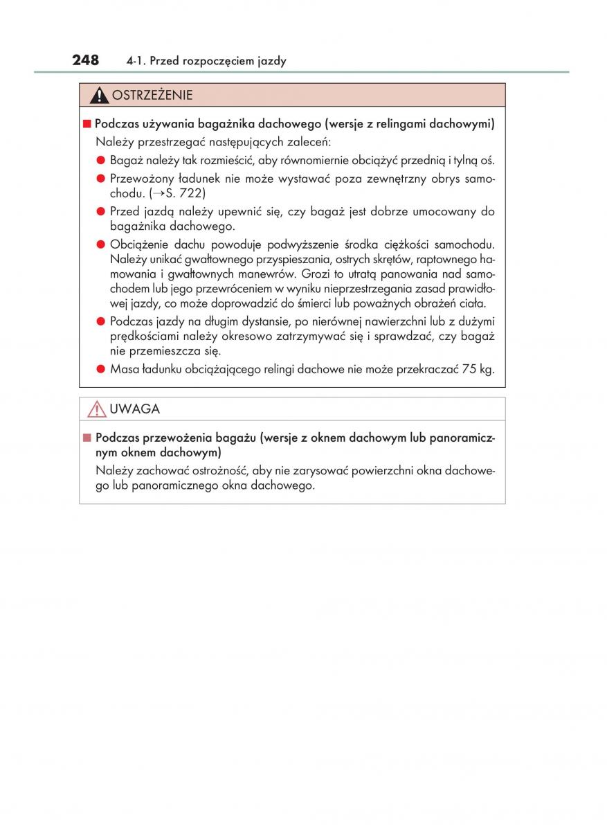 Lexus RX 450h IV 4 instrukcja obslugi / page 248
