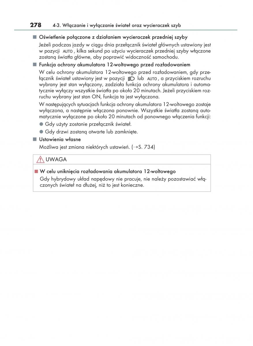 Lexus RX 450h IV 4 instrukcja obslugi / page 278