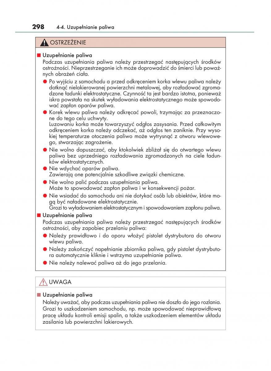 Lexus RX 450h IV 4 instrukcja obslugi / page 298