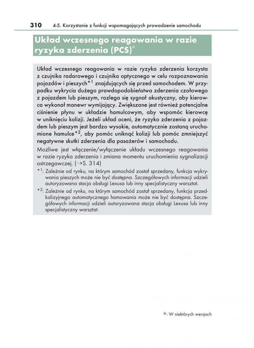 Lexus RX 450h IV 4 instrukcja obslugi / page 310