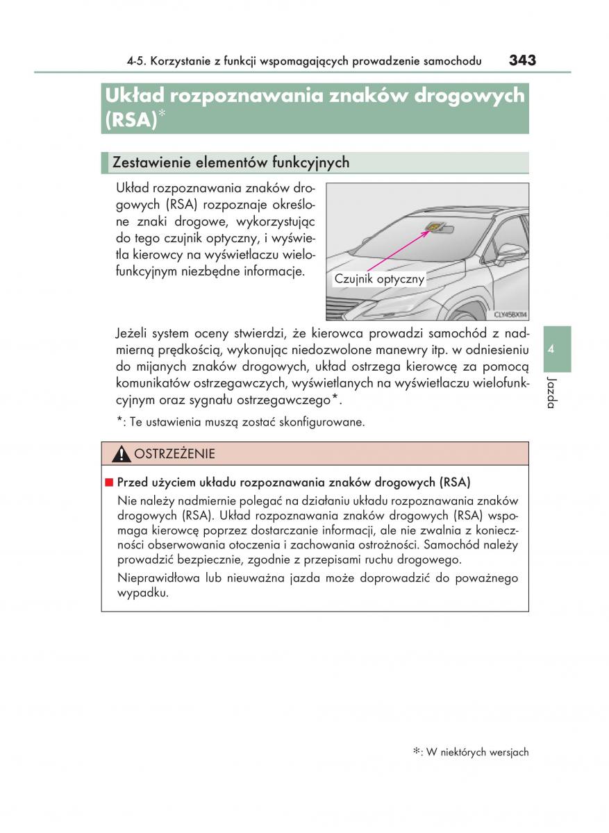 Lexus RX 450h IV 4 instrukcja obslugi / page 343