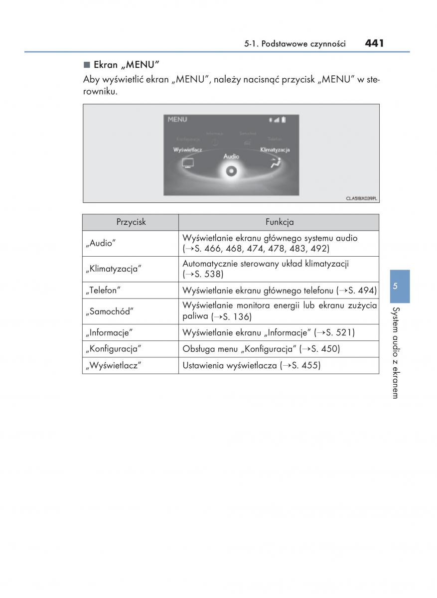 Lexus RX 450h IV 4 instrukcja obslugi / page 441