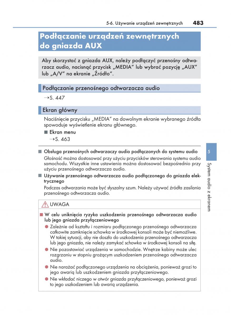 Lexus RX 450h IV 4 instrukcja obslugi / page 483