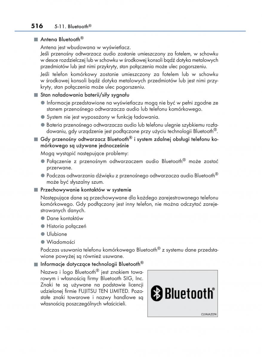 Lexus RX 450h IV 4 instrukcja obslugi / page 516