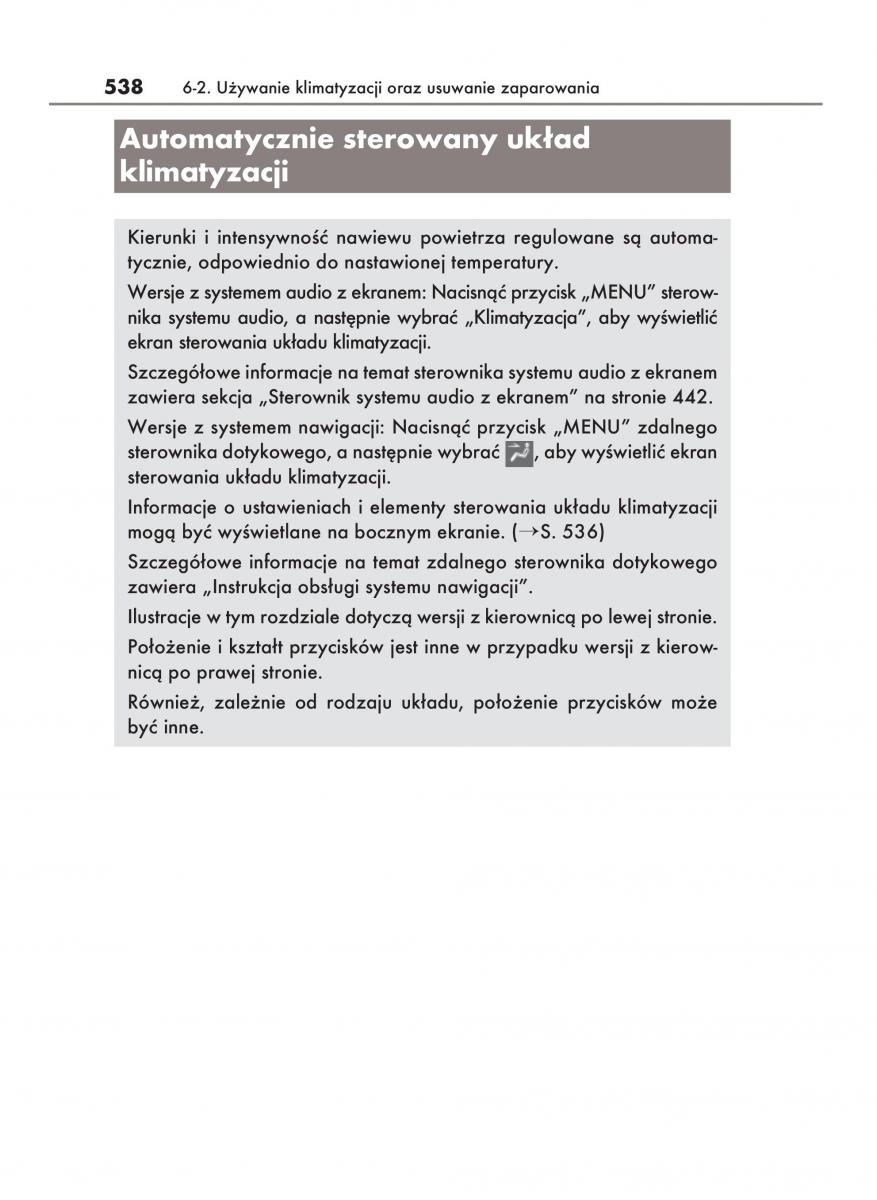 Lexus RX 450h IV 4 instrukcja obslugi / page 538