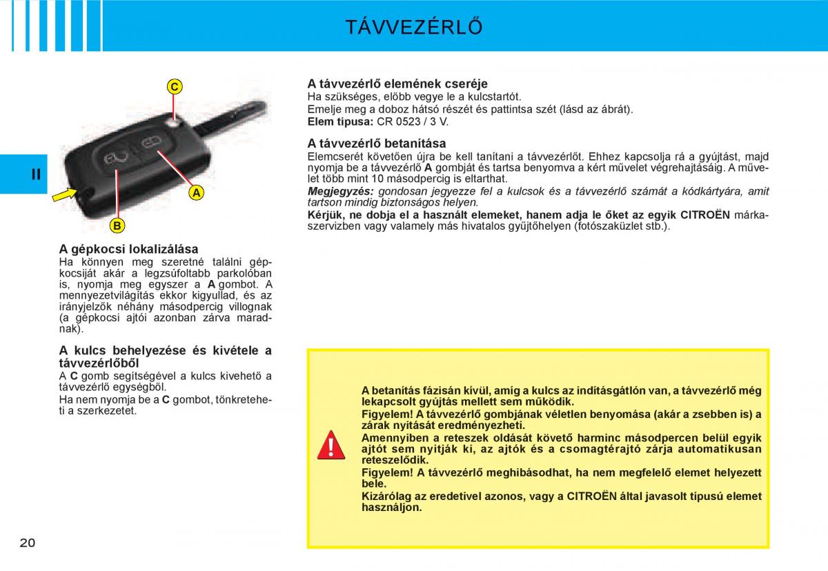 Citroen C3 I 1 Kezelesi utmutato / page 2