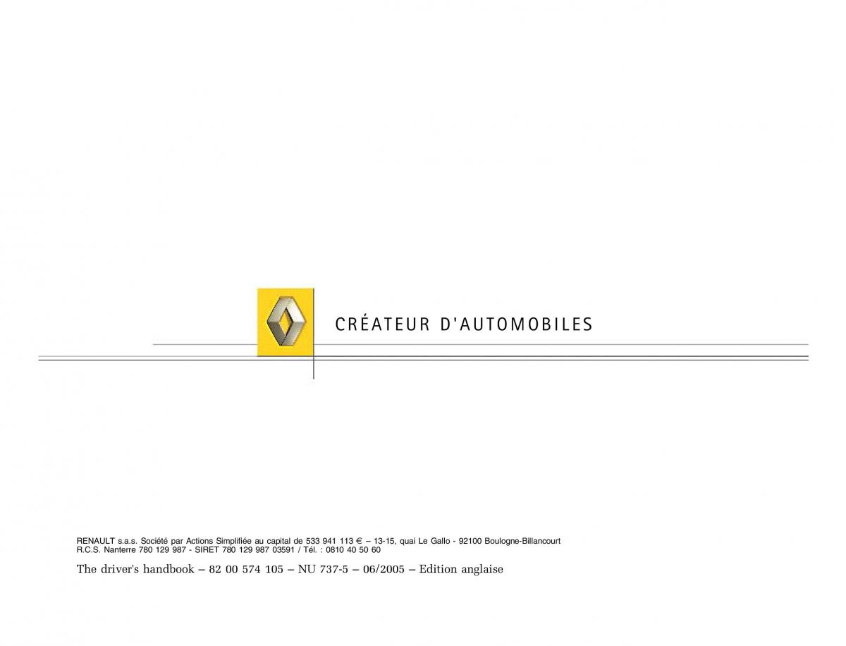 Renault Clio II 2 sedan owners manual / page 169