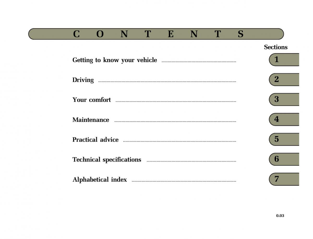 Renault Clio II 2 sedan owners manual / page 4