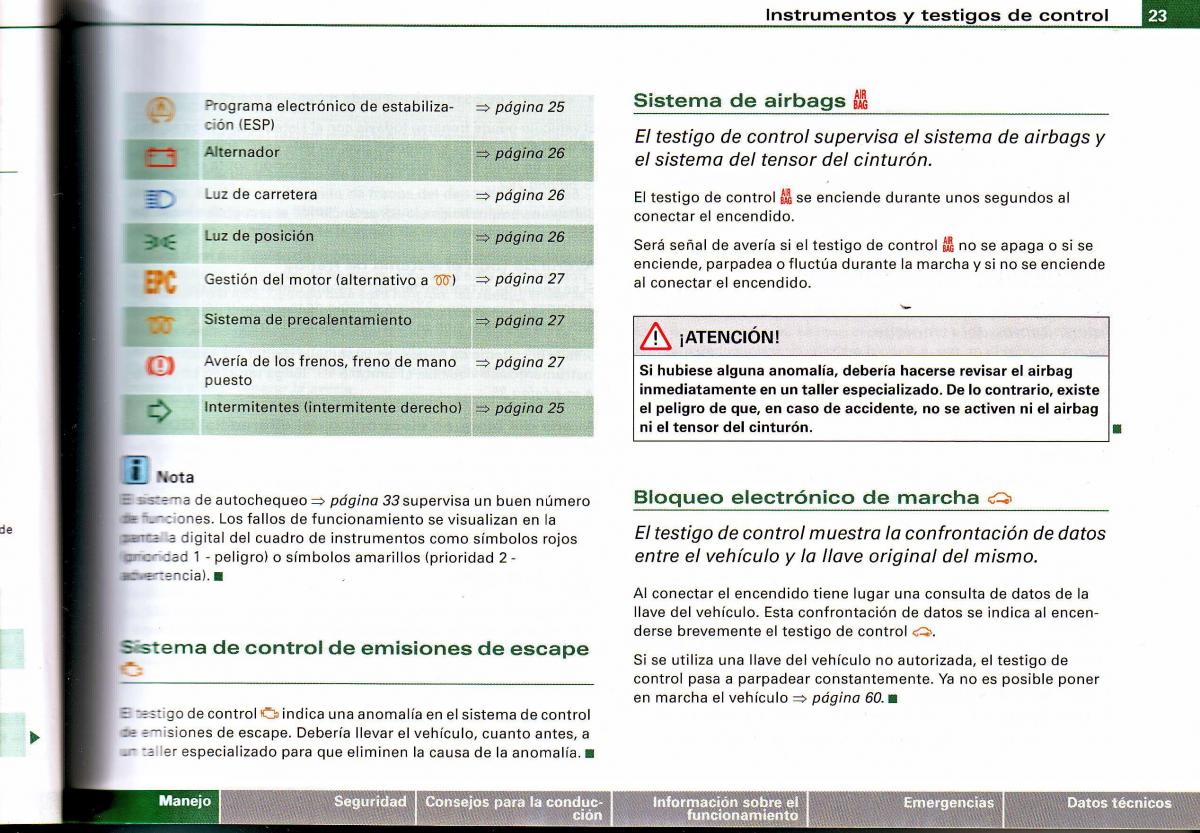 Audi A4 B6 8E manual del propietario / page 19