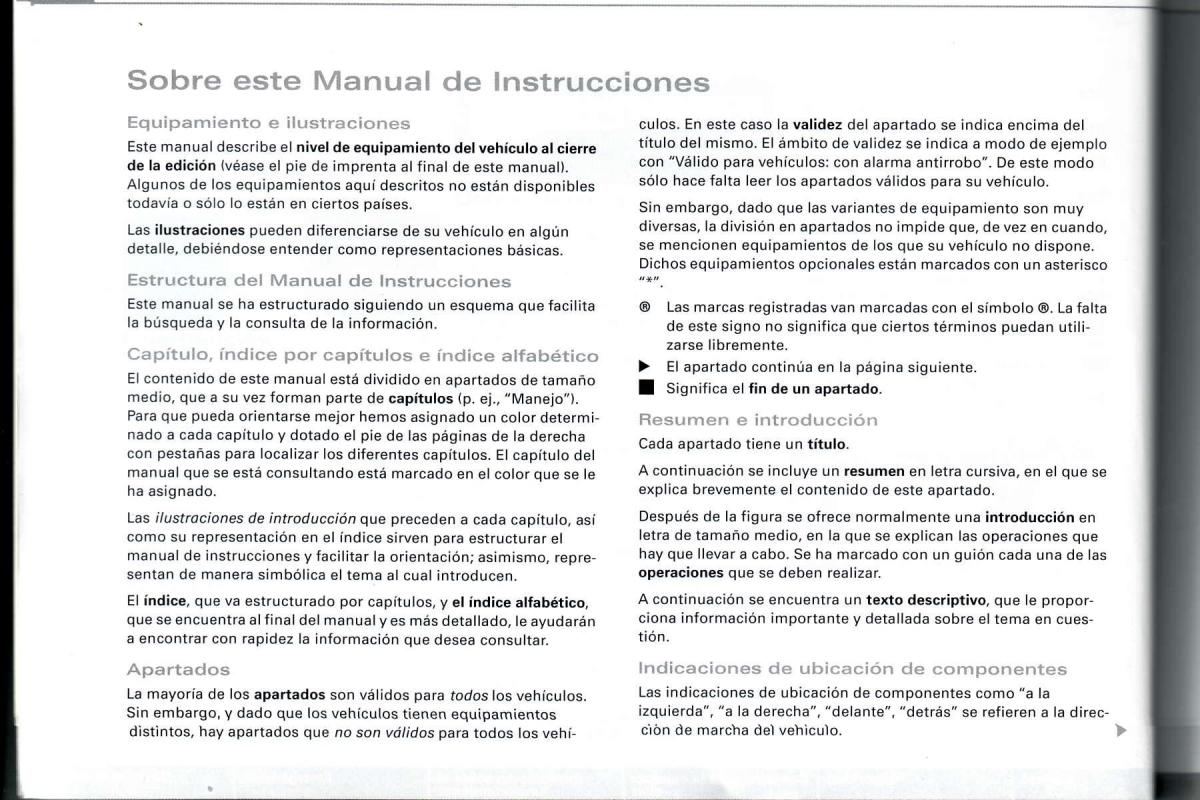 Audi A4 B6 8E manual del propietario / page 6