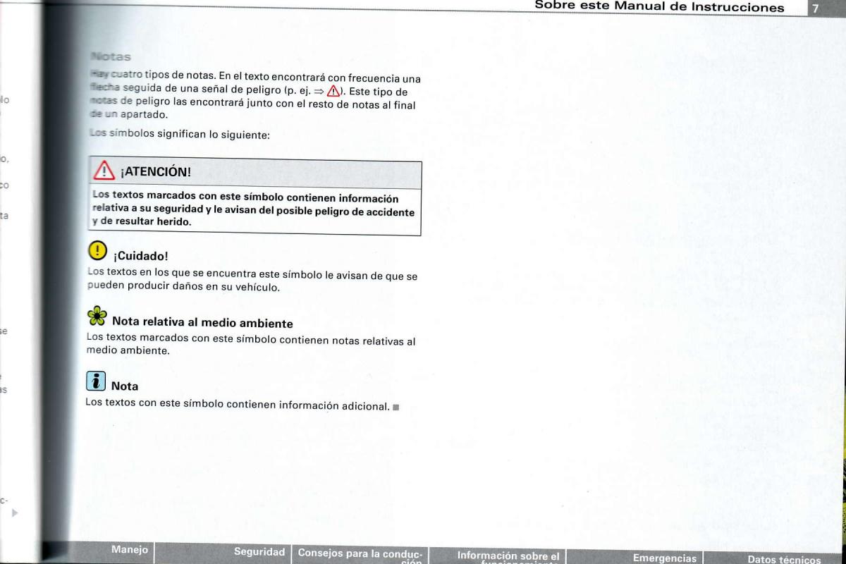 Audi A4 B6 8E manual del propietario / page 7