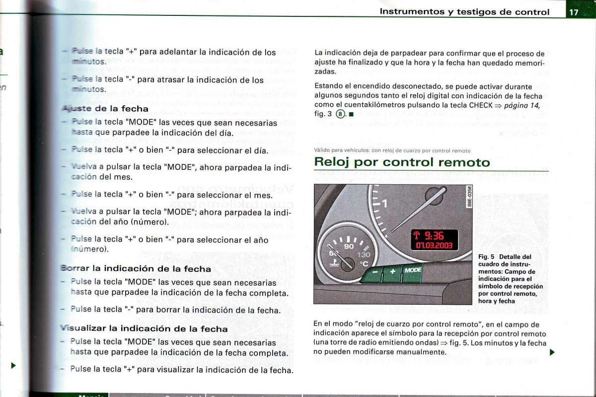 Audi A4 B6 8E manual del propietario / page 13