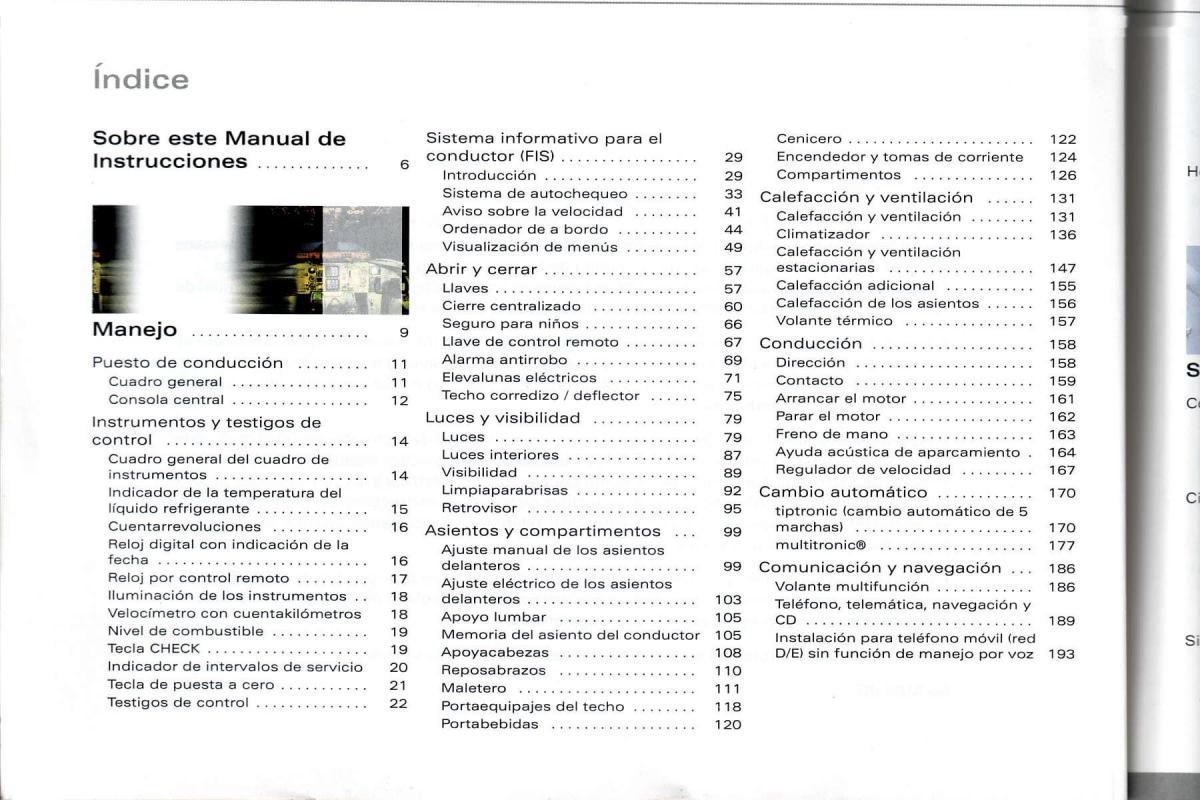 Audi A4 B6 8E manual del propietario / page 3