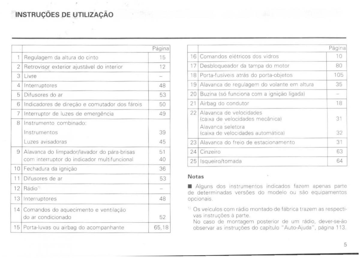 VW Passat B4 manual do usuario / page 7
