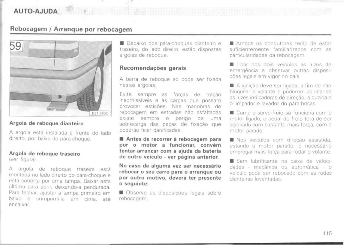 VW Passat B4 manual do usuario / page 117