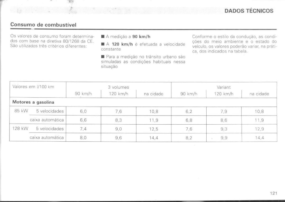 VW Passat B4 manual do usuario / page 123