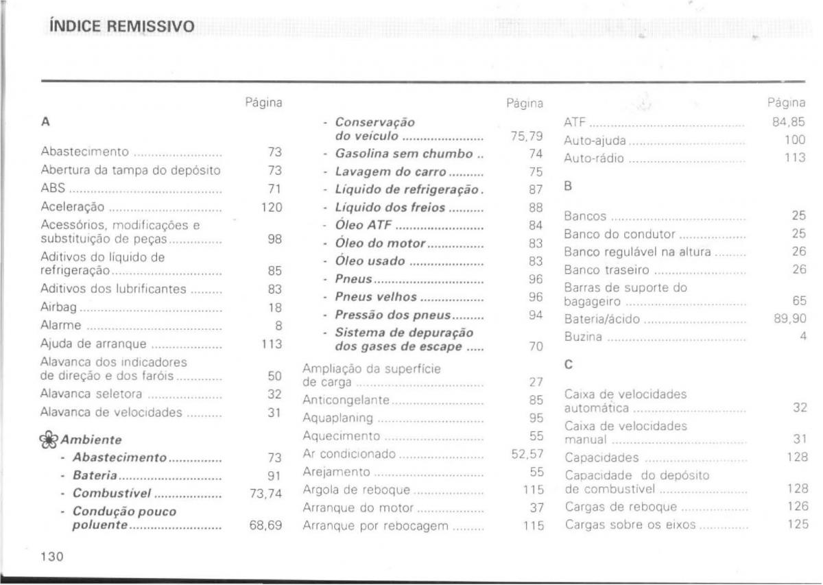 VW Passat B4 manual do usuario / page 132