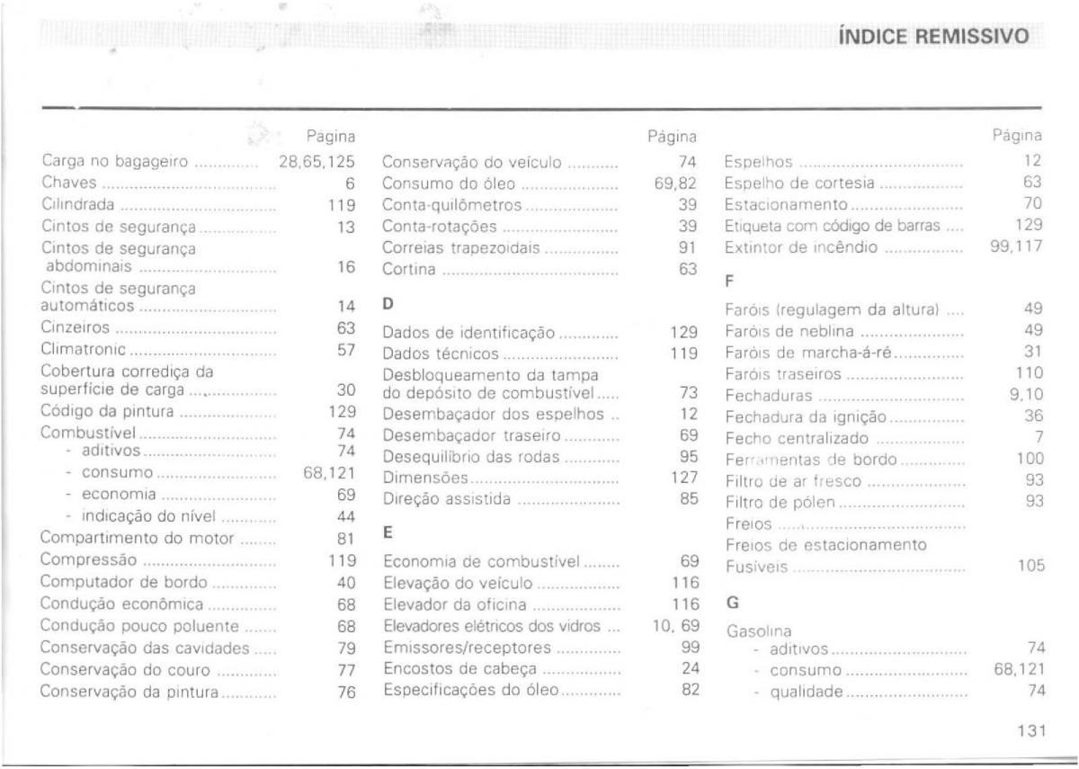 VW Passat B4 manual do usuario / page 133
