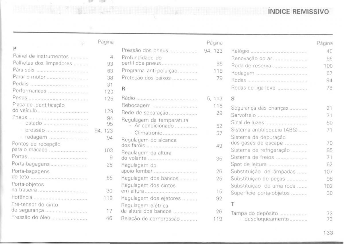 VW Passat B4 manual do usuario / page 135