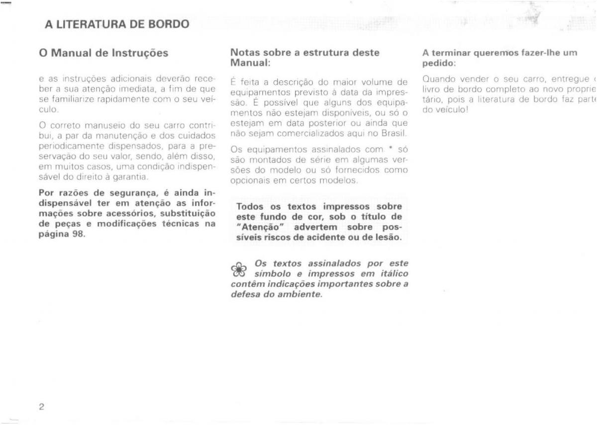 VW Passat B4 manual do usuario / page 4