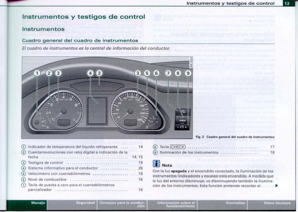 Audi A6 C6 manual del propietario / page 15