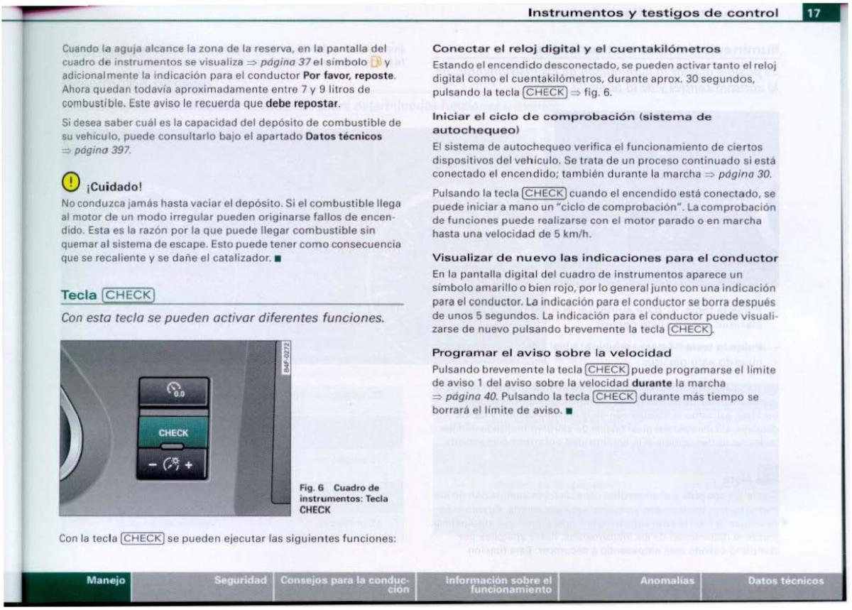 Audi A6 C6 manual del propietario / page 19