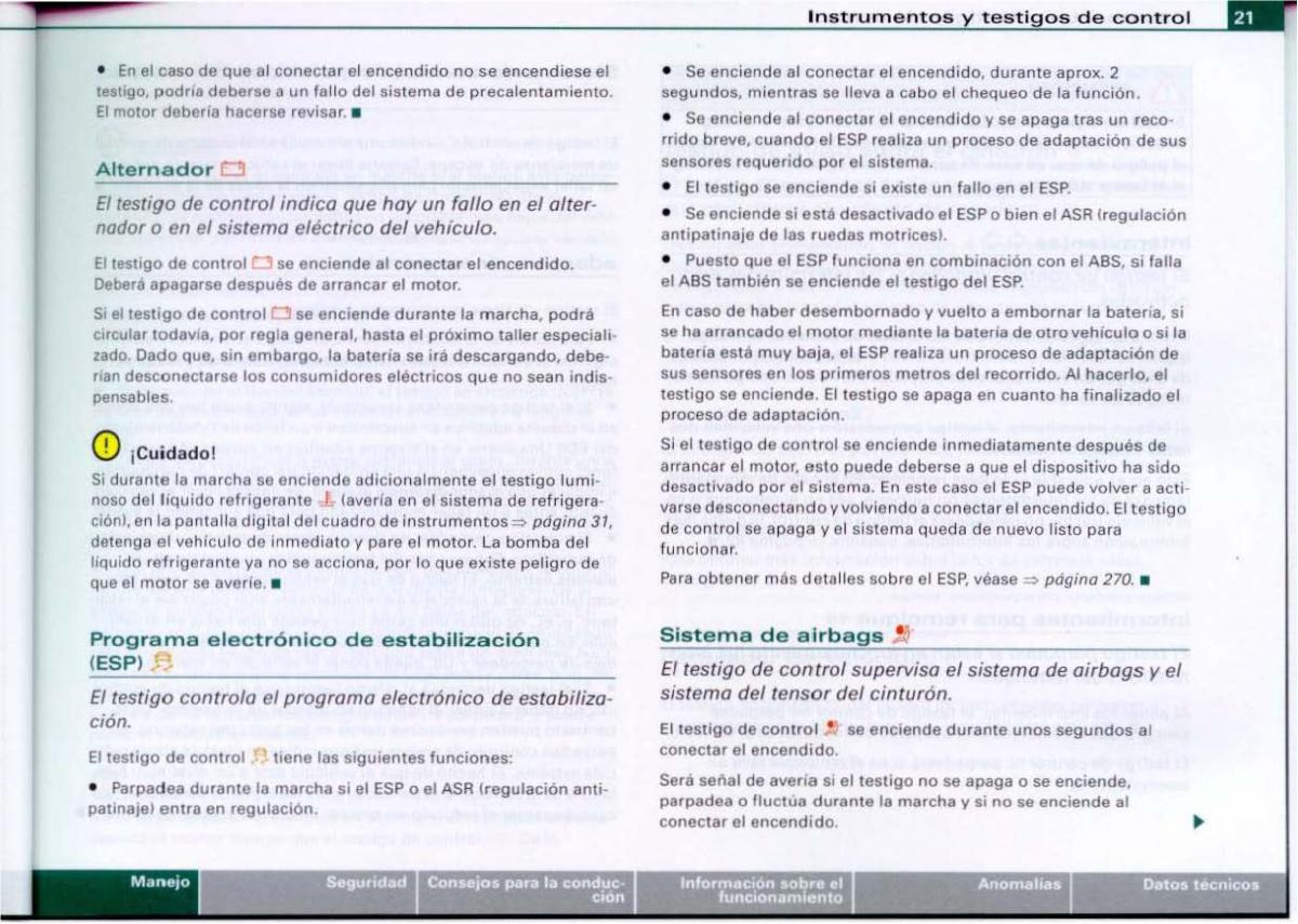 Audi A6 C6 manual del propietario / page 23