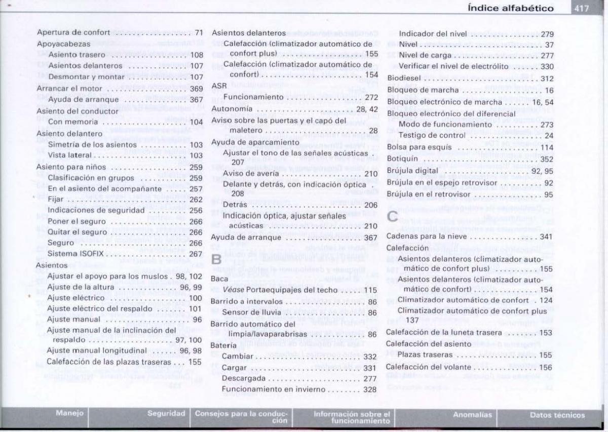 Audi A6 C6 manual del propietario / page 419