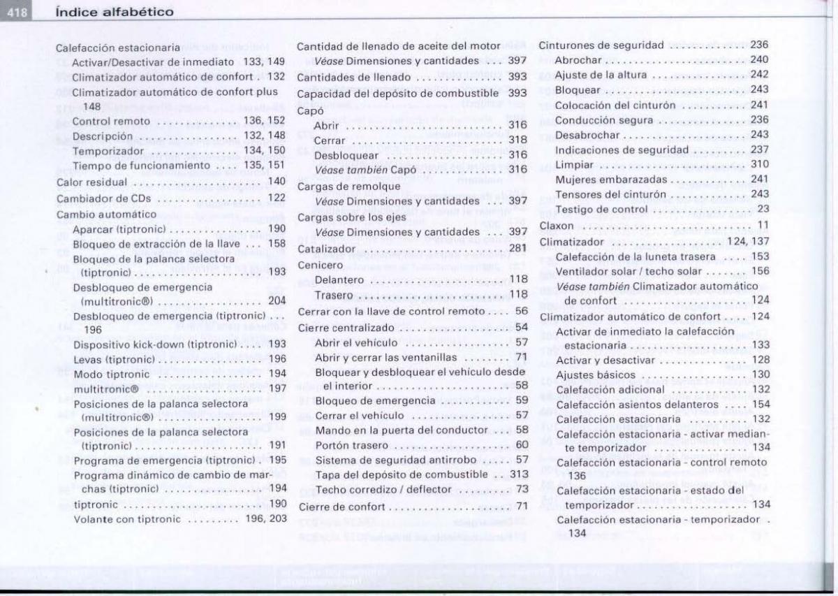 Audi A6 C6 manual del propietario / page 420