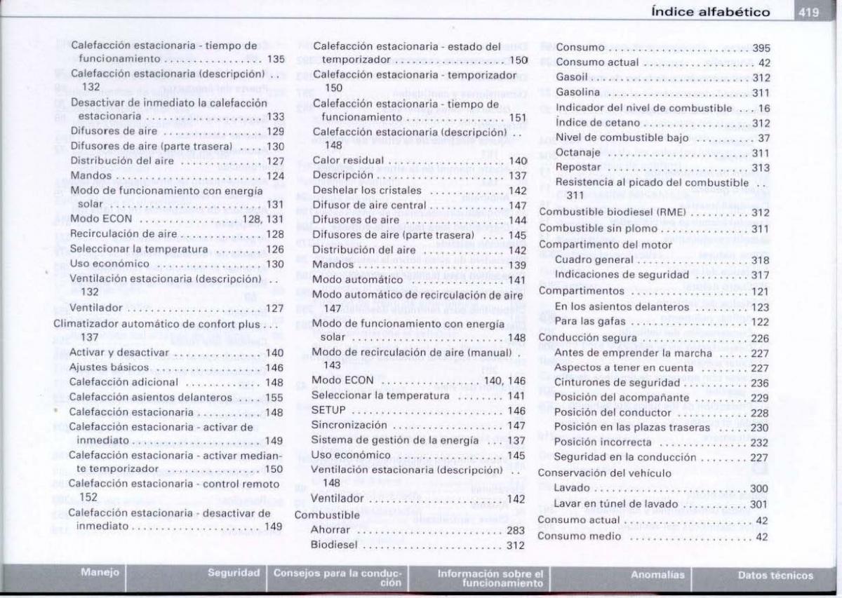 Audi A6 C6 manual del propietario / page 421